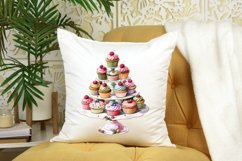 Watercolor Cupcake Stand Clipart Bundle Product Image 6