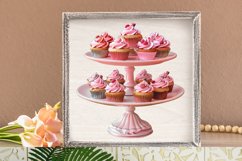 Watercolor Cupcake Stand Clipart Bundle Product Image 2