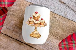 Watercolor Cupcake Stand Clipart Bundle Product Image 4
