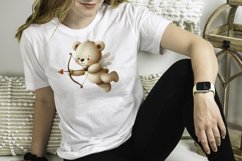 Funny bear Cupids sublimation clipart. Amur babies Product Image 4