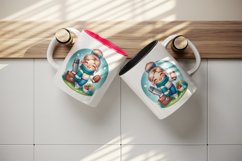 Watercolor cute american football mom mother woman girl team scarf print 20 oz tumbler skinny mug wrap clipart t-shirt sublimation printable design