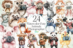 Watercolor Cute Animals Photographer Product Image 1