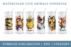 Cute Animals Superstar tumbler sublimation designs wraps png Product Image 1
