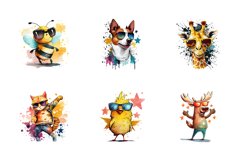 Cute Animals Superstar tumbler sublimation designs wraps png Product Image 2