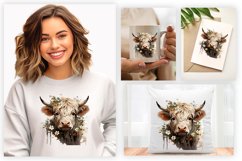 Highland Cow Clipart Sublimation| Highland Sublimation PNG Product Image 2