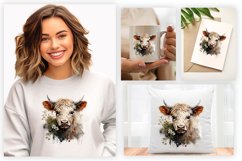 Highland Cow Clipart Sublimation| Highland Sublimation PNG Product Image 2