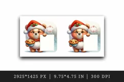 Watercolor cute bear Santa hat pie print 20 oz tumbler skinny mug wrap clipart t-shirt sublimation printable design