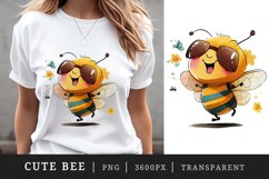 Watercolor cute bee t-shirt sublimation print designs bundle Product Image 3
