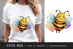 Watercolor cute bee t-shirt sublimation print designs bundle Product Image 4