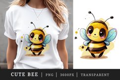 Watercolor cute bee t-shirt sublimation print designs bundle Product Image 5