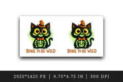 Watercolor cute black cat ghost witch pumpkin broomstick Halloween quote print tumbler skinny mug wrap clipart t-shirt sublimation printable design