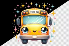 Watercolor cute bright cheerful school bus with warm inviting smile print 20 oz tumbler skinny mug wrap clipart t-shirt sublimation printable design