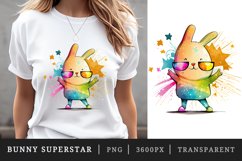 Watercolor cute bunny t-shirt sublimation print design png Product Image 1