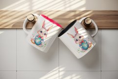 Bunny &amp; easter egg mug, cup wrap sublimation print design Product Image 4