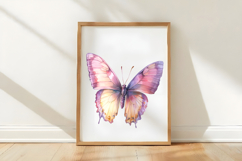 Watercolor Cute Butterfly Clipart Product Image 3