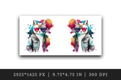 Cute Cool Cat Superstar mug, cup wrap sublimation design png Product Image 2