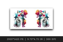 Cute Cool Cat Superstar mug, cup wrap sublimation design png Product Image 2