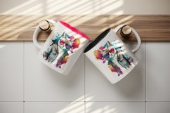 Cute Cool Cat Superstar mug, cup wrap sublimation design png Product Image 3