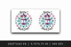 Watercolor cute cat wearing scarf mittens Christmas quote New Year winter print tumbler skinny mug wrap clipart t-shirt sublimation printable design