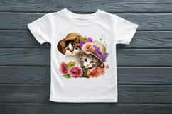 Watercolor Cute Cats Hat Bundle,clip art,png bundle,digital illustration,watercolor clipart,spring clipart,printable art,journal,decorative art,st patricks clipart,clover art,pot of gold,animals with hats,Irish child,clip art,png bundle,digital illustrati
