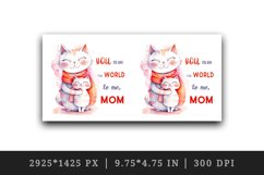 Cute cats, Mother&#039;s day mug, cup wrap sublimation design png Product Image 2