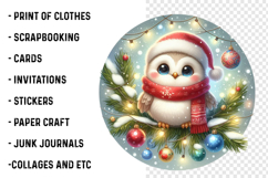 Watercolor Cute Christmas Animals Collection Clipart Product Image 2
