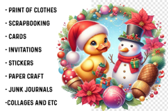 Watercolor Cute Christmas Animals Collection Clipart Product Image 2