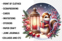 Watercolor Cute Christmas Animals Collection Clipart Product Image 2