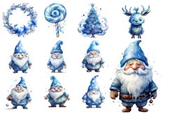 Cute Watercolor Christmas clipart Big Bundle, Set of 28 Png Product Image 5