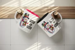 Watercolor cute Christmas snowman scarf hat Merry and Bright quote print 20 oz tumbler skinny mug wrap clipart t-shirt sublimation printable design