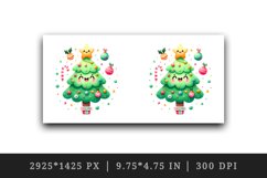 Watercolor cute Christmas tree fun star Merry Christmas quote print 20 oz tumbler skinny mug wrap clipart t-shirt sublimation printable design
