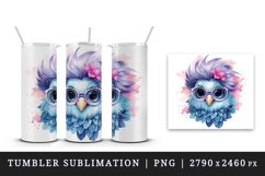 Watercolor cute cool glamour bird superstar wild animal glasses stars print 20 oz tumbler skinny mug wrap clipart t-shirt sublimation printable design