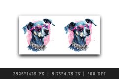 Watercolor cute cool glamour dog funny superstar animal sunglasses print 20 oz tumbler skinny mug wrap clipart t-shirt sublimation printable design