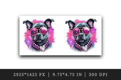 Watercolor cute cool glamour dog funny superstar animal sunglasses print 20 oz tumbler skinny mug wrap clipart t-shirt sublimation printable design