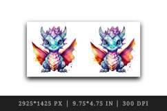 Watercolor cute cool glamour dragon fantasy animal superstar sunglasses sparkle 20 oz tumbler skinny mug wrap clipart sublimation printable design