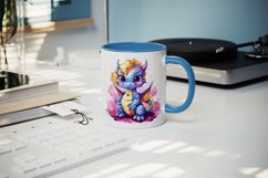 Watercolor cute cool glamour dragon fantasy animal superstar sunglasses sparkle print design wrap printable sublimation bundle for mug