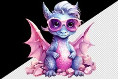 Watercolor cute cool glamour dragon fantasy superstar sunglasses sparkle 20 oz tumbler skinny mug wrap clipart t-shirt sublimation printable design