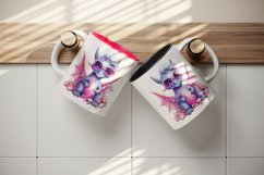 Watercolor cute cool glamour dragon fantasy superstar sunglasses sparkle 20 oz tumbler skinny mug wrap clipart t-shirt sublimation printable design