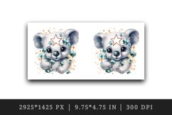 Watercolor cute cool glamour koala funny superstar animal sunglasses print 20 oz tumbler skinny mug wrap clipart t-shirt sublimation printable design