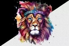 Watercolor cute cool glamour lion funny superstar wild animal stars print 20 oz tumbler skinny mug wrap clipart t-shirt sublimation printable design