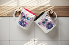 Watercolor cute cool glamour mouse funny superstar animal sunglasses print 20 oz tumbler skinny mug wrap clipart t-shirt sublimation printable design