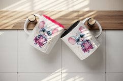 Watercolor cute cool glamour mouse funny superstar animal sunglasses print 20 oz tumbler skinny mug wrap clipart t-shirt sublimation printable design