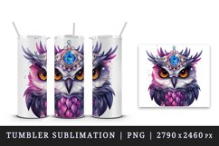 Watercolor cute cool glamour owl funny superstar wild animal bird sunglasses print design wrap sublimation bundle for 20 oz tumbler