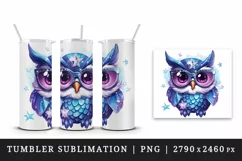 Watercolor cute cool glamour owl superstar wild animal bird glasses print 20 oz tumbler skinny mug wrap clipart t-shirt sublimation printable design
