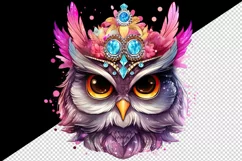 Watercolor cute cool glamour owl superstar wild animal bird stars print 20 oz tumbler skinny mug wrap clipart t-shirt sublimation printable design