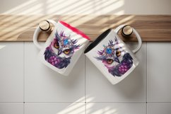 Watercolor cute cool glamour owl superstar wild animal bird stars print 20 oz tumbler skinny mug wrap clipart t-shirt sublimation printable design