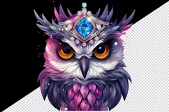 Watercolor cute cool glamour owl superstar wild animal bird stars print 20 oz tumbler skinny mug wrap clipart t-shirt sublimation printable design