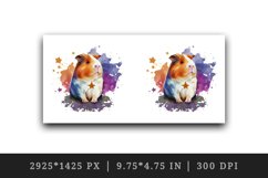 Watercolor cute cool guinea pig star superstar animal pet print 20 oz tumbler skinny mug wrap clipart t-shirt sublimation printable design