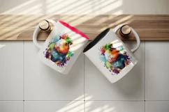 Watercolor cute cool guinea pig sunglasses superstar animal pet print 20 oz tumbler skinny mug wrap clipart t-shirt sublimation printable design