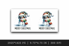 Watercolor cute cool snowman scarf hat sunglasses Merry Christmas quote print tumbler skinny mug wrap clipart t-shirt sublimation printable design